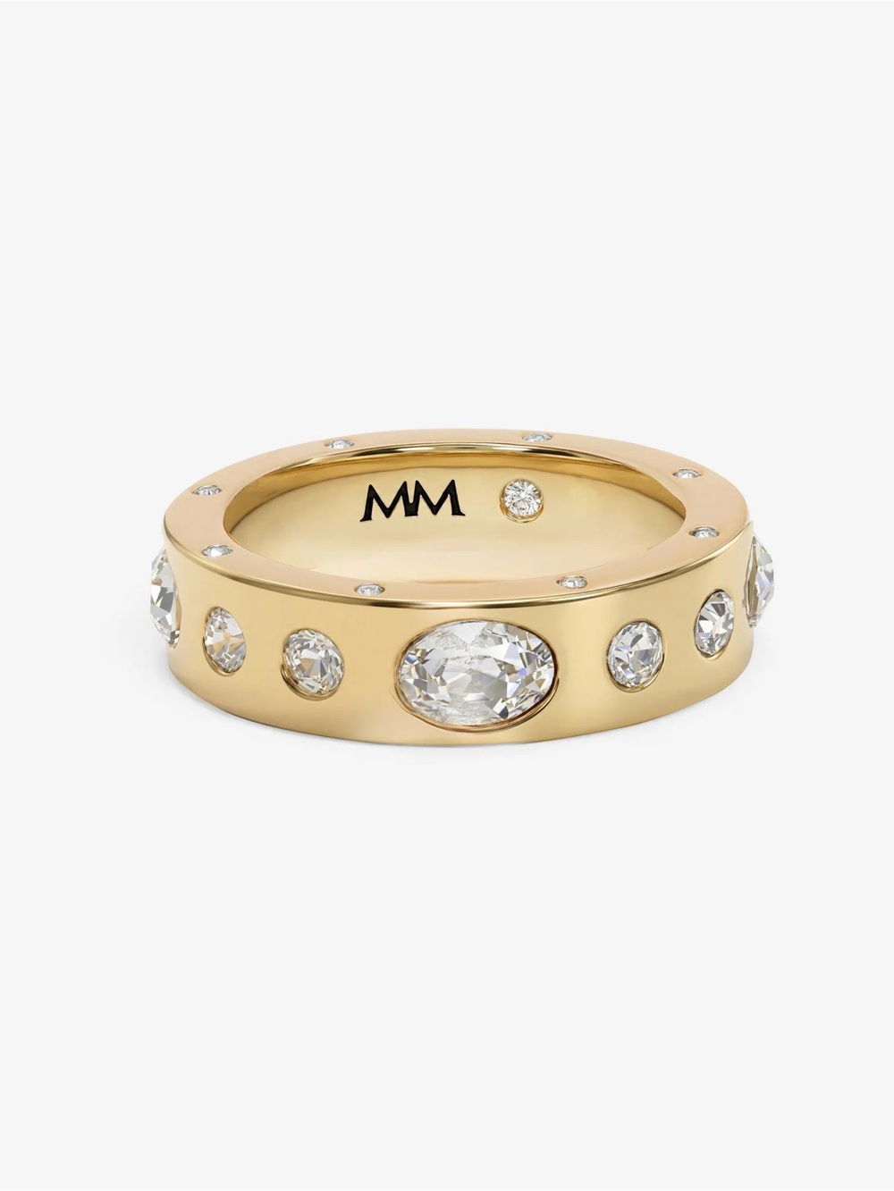 Melinda Maria Gold Ring with Clear Crystal Accents